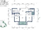 长房半岛蓝湾金街ONE_3室2厅2卫 建面118平米