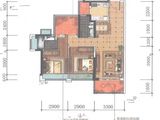龙光玖龙郡_2室2厅2卫 建面90平米