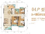 中寶温馨家园_3室2厅2卫 建面110平米