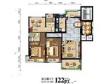 碧桂园中海瓏悅府_3室2厅2卫 建面122平米