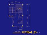 神力嘉南美地_164.31㎡三层平面图 建面164平米