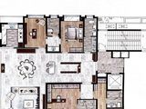 温州万科翡翠天地_4室2厅4卫 建面263平米