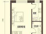 卓达太阳城青年之都_1室1厅1卫 建面45平米