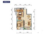 吉维尼鲜花小镇_2室2厅1卫 建面78平米