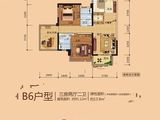 中海九玺_3室2厅2卫 建面91平米