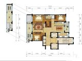 春江豪庭_A户型图 建面135平米