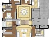 九龙仓滨江壹十八_4室2厅3卫 建面288平米