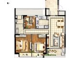同济融创玫瑰公馆_3室2厅1卫 建面97平米