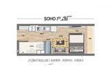 亚新嵩山路新公馆_1室1厅1卫 建面28平米