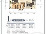 轨道御水元筑_3室2厅1卫 建面90平米