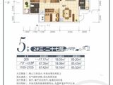 轨道御水元筑_3室2厅1卫 建面85平米