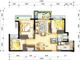 和昌众筑中央园著_3室2厅1卫 建面77平米
