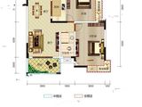 山水天城_2室2厅1卫 建面102平米
