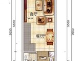 珠江愉景新城_2室1厅1卫 建面37平米