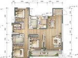 中国铁建燕南苑_4室2厅2卫 建面128平米