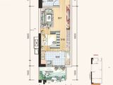 天健和府_1室1厅1卫 建面41平米