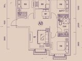 大连恒大雅苑_3室2厅1卫 建面102平米