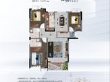 信业朝阳城_3室2厅2卫 建面124平米