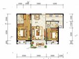 商都蓉江时代_2室2厅2卫 建面93平米