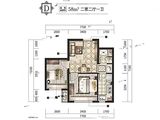华发花间月_2室2厅1卫 建面58平米