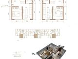 国瑞公馆_1室2厅1卫 建面56平米