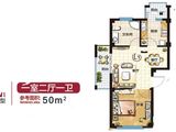 庐山园_1室2厅1卫 建面50平米