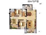 世茂福晟钱隆大第_3室2厅2卫 建面89平米