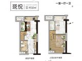 碧桂园漓湘悦_1室1厅1卫 建面32平米