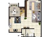 新世界天悦_1室1厅1卫 建面58平米