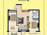 鸿盛凯旋门_1室2厅1卫 建面73平米