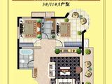 鸿盛凯旋门_2室2厅1卫 建面102平米
