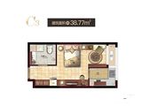 康桥溪公馆_1室1厅1卫 建面38平米