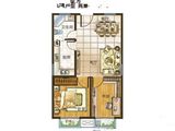 元正碧桂苑_2室2厅1卫 建面57平米