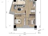 长江广场_2室2厅1卫 建面58平米