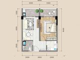 君安现代城_1室1厅1卫 建面56平米