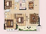 浩城水墨书香_3室2厅2卫 建面107平米