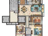 东方润园_4室2厅2卫 建面151平米