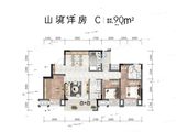 龙湖山前_3室2厅2卫 建面90平米