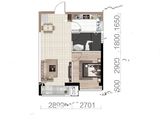 国合悦澜山_1室1厅1卫 建面55平米