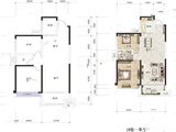 天元广场玺园_2室2厅2卫 建面96平米