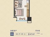 华福国际_1室1厅1卫 建面41平米