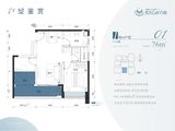 格力海岸_2室2厅1卫 建面76平米