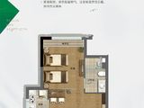 耘林生命公寓吾乐雅苑_E户型 建面50平米