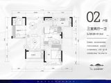 山水阅琴湾_3室2厅1卫 建面89平米