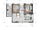 阳光城壹号蔷薇溪谷_2室2厅1卫 建面87平米