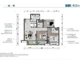 旭辉华宇东江公元_2室2厅2卫 建面98平米