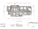 金辉云缦长滩_4室2厅2卫 建面115平米