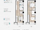 晴朗谷广场_2室2厅1卫 建面57平米