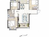 荆门恒大云湖上苑_3室2厅1卫 建面106平米
