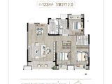 华发星辰海_3室2厅2卫 建面123平米